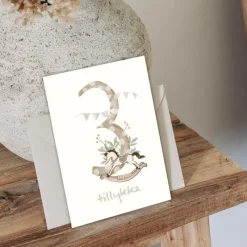 Mouse & Pen Kort*A6 Kort Tillykke Talkort - 3 Ar