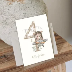 Mouse & Pen Kort*A6 Kort Tillykke Talkort - 4 Ar