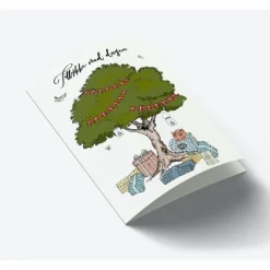 Mouse & Pen Kort*A7 Kort, Tillykke Med Dagen (Trae Og Gaver)