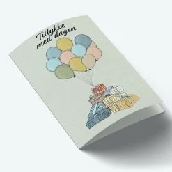 Mouse & Pen Kort*A7 Kort Tillykke Med Dagen