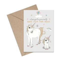 Mouse & Pen Kort*A6 Kort Unicorn Always Be Yourself