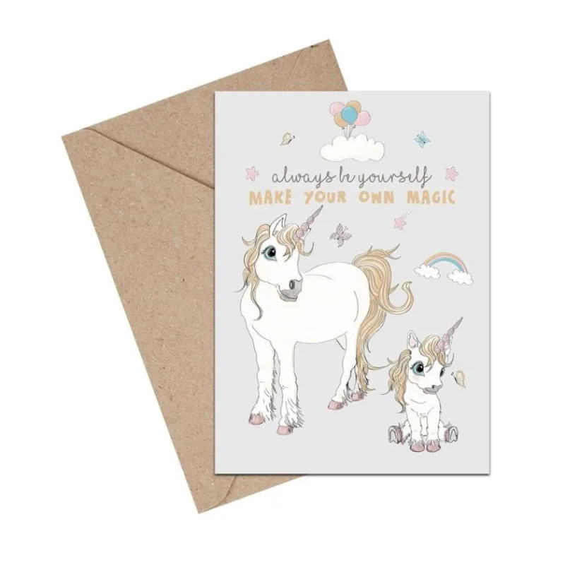Mouse & Pen Kort*A6 Kort Unicorn Always Be Yourself