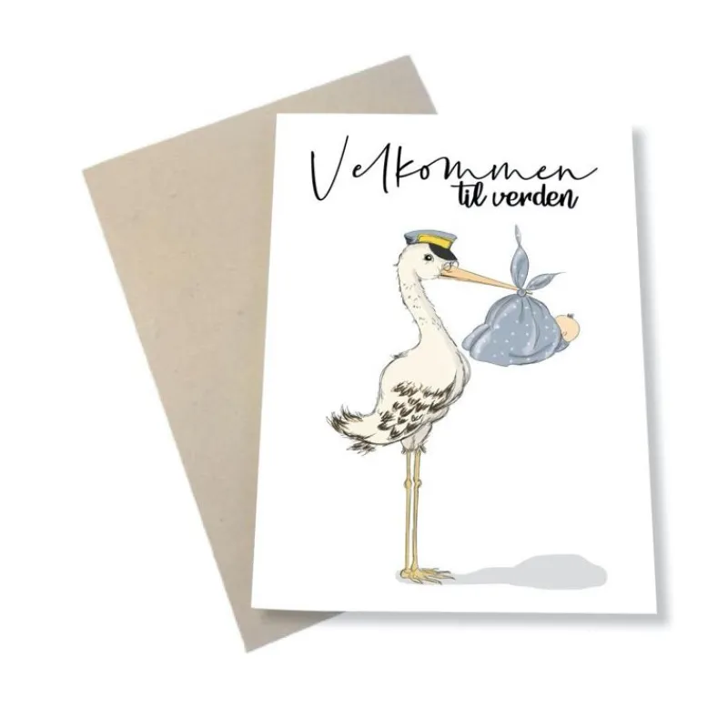 Mouse & Pen Kort*A6 Kort Velkommen Til Berden Bla