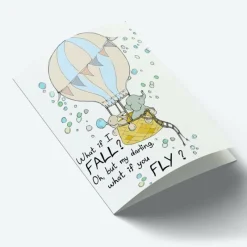 Mouse & Pen Kort*A7 Kort What If I Fall