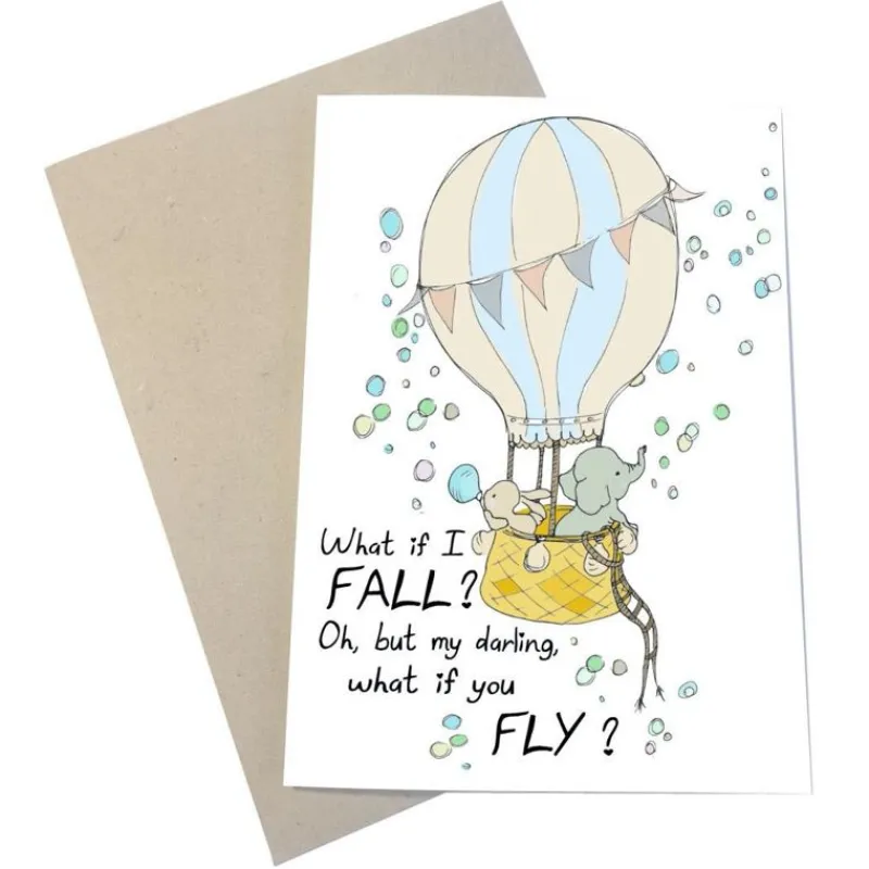 Mouse & Pen Kort*A6 Kort What If I Fall