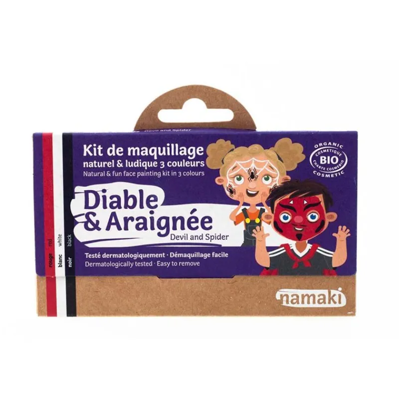 Namaki Ansigtsmaling*3-Color Ansigtsmaling, Djaevel&Edderkop