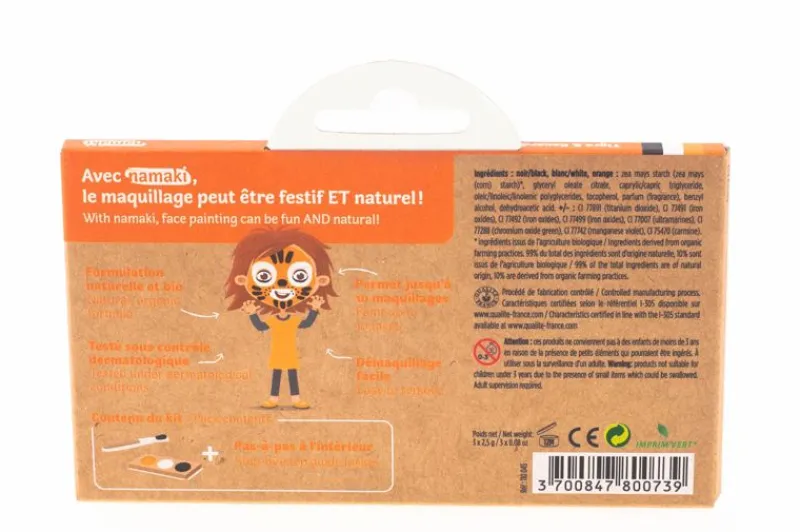 Namaki Ansigtsmaling*3-Color Ansigtsmaling, Tiger&Raev