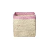 RICE Opbevaring*Raffia Opbevaringskurv - Nature/Lyserod