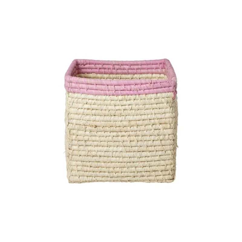 RICE Opbevaring*Raffia Opbevaringskurv - Nature/Lyserod