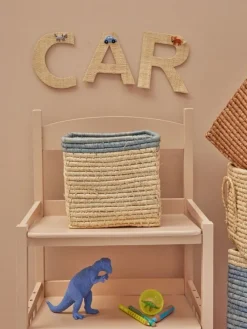 RICE Opbevaring*Raffia Opbevaringskurv - Nature/Bla