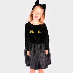 Robetoy Udklædning & Tilbehør*Sort Kattekjole Str. 4-6Ar