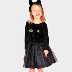 Robetoy Udklædning & Tilbehør*Sort Kattekjole Str. 4-6Ar