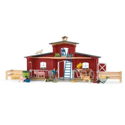 Schleich Dyr*Red Barn With Animals And Accessories