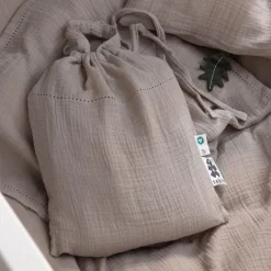 sebra Sengetøj*Musselin Sengetøj, Baby - Seabreeze Beige