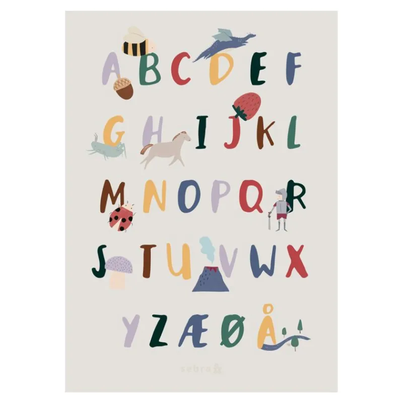 sebra Plakater & Wallstickers*Plakat, Alfabet A-A Pixie/Dragon