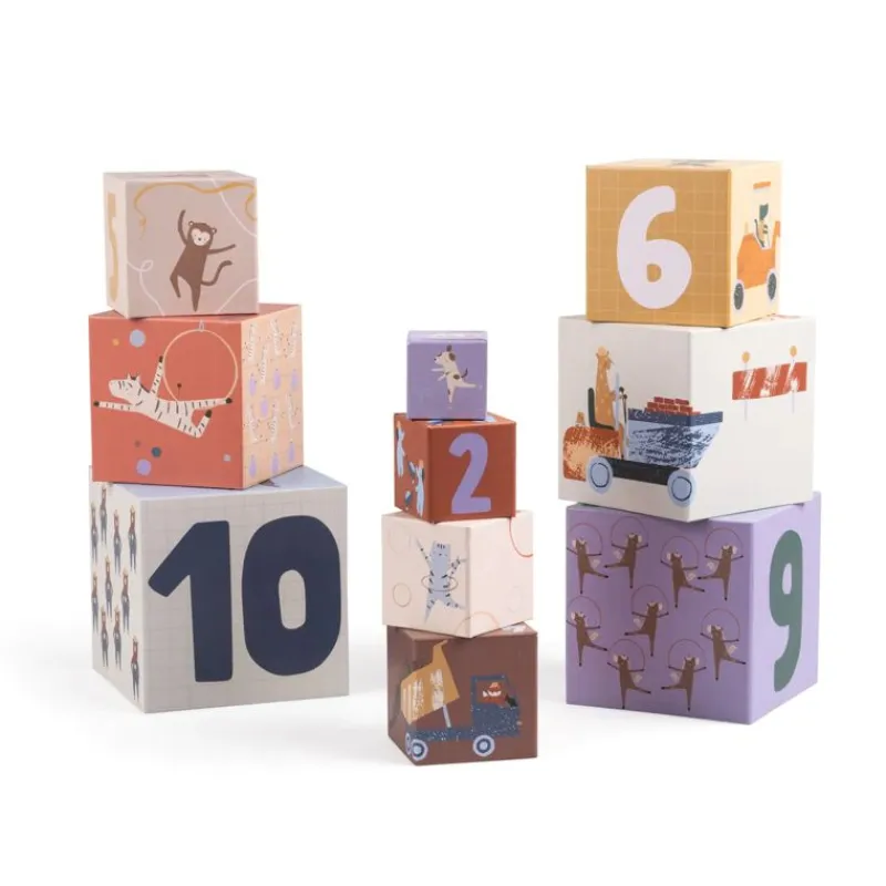 sebra Blandet Legetøj*Stabelkasser, Toes/Builders