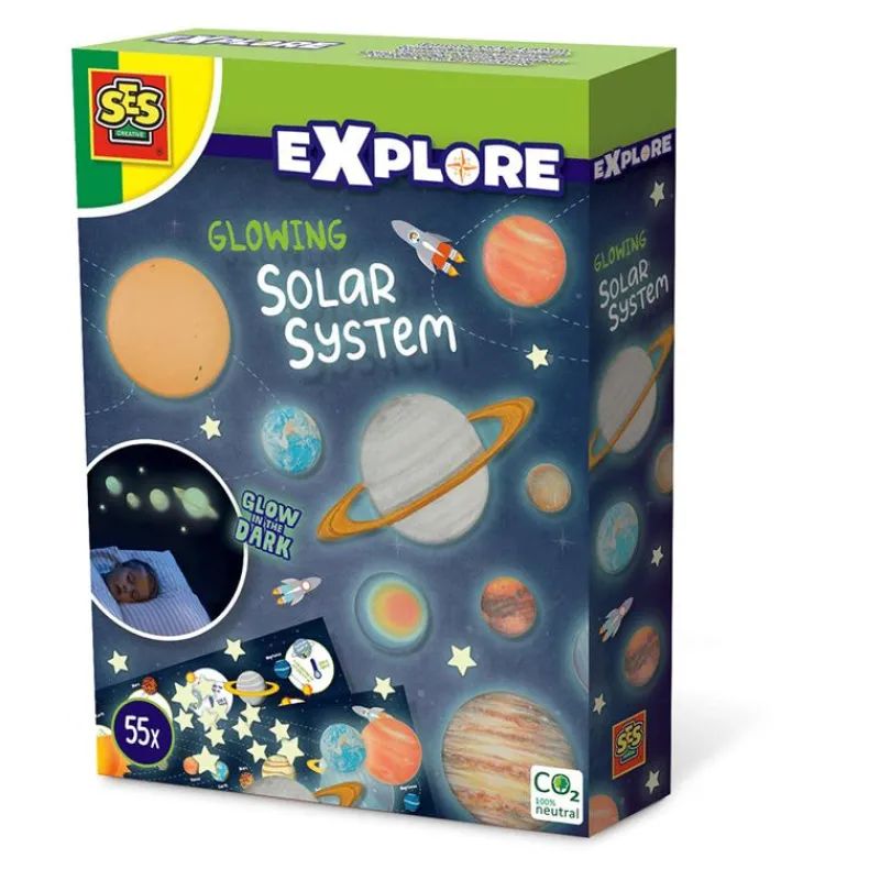 SES Klistermærker*Solsystem Selvlysende