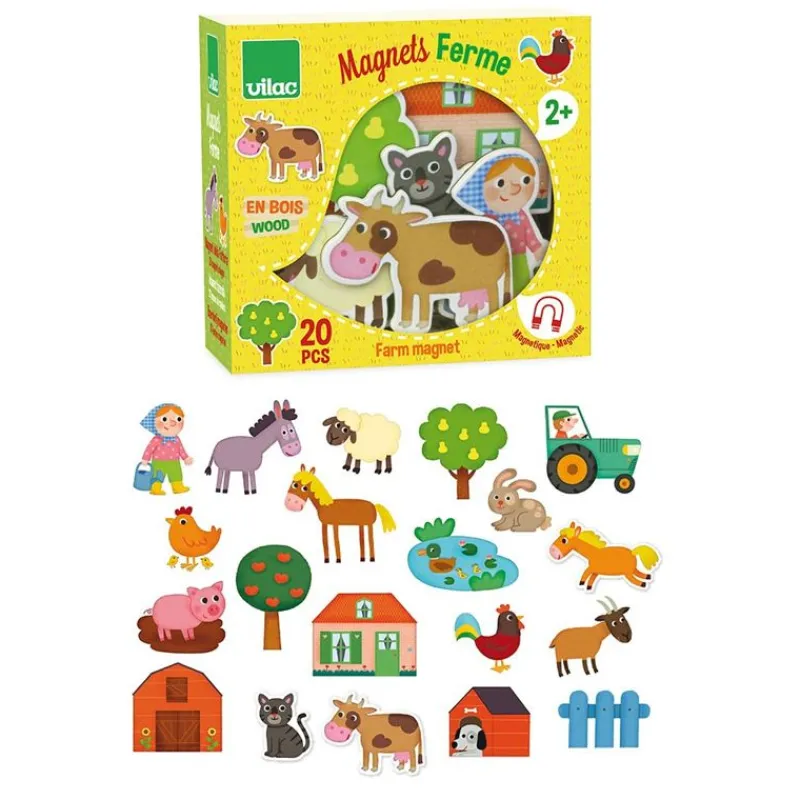 Vilac Magneter*Traemagneter | Motiver Fra Bondega Rden Kob Nu | All About Kids