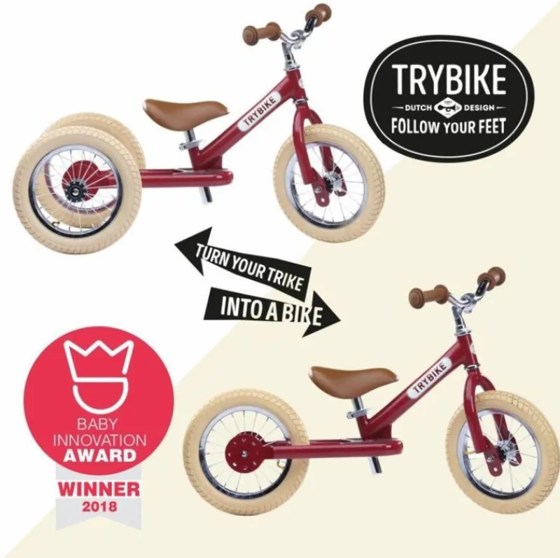 Trybike Løbecykler, Løbehjul & Cykelhjelme*Lobecykel, Vintage Rod