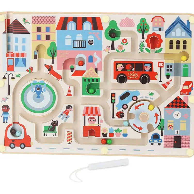 Vilac Blandet Legetøj*Labyrint - Lille By Af Ingela P Arrhenius