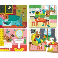 Vilac Puslespil*Puslespil Hjemmet 4 X 6 Brikker