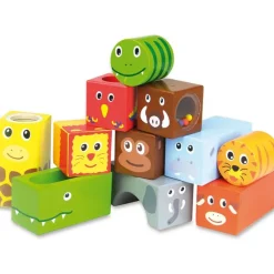 Vilac Musik*Traeklodser Med Lyd, Jungledyr