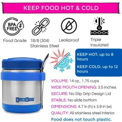 Yumbox Øvrigt Til Spisning*Madbeholder 420 Ml, Neptune Blue