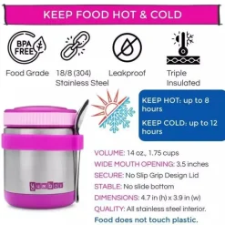 Yumbox Øvrigt Til Spisning*Madbeholder 420 Ml, Purple