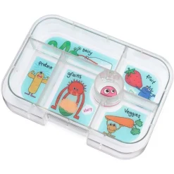 Yumbox Madpakken*Original 6 Rum, Matcha Green/Monster