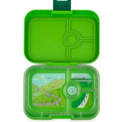 Yumbox Madpakken*Panino 4 Rum, Green/Bike Race