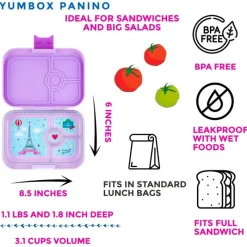 Yumbox Madpakken*Panino 4 Rum, Lulu Purple/Paris