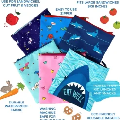 Yumbox Madpakken*1Stk Sandwich- Og Snackpose, Sharks